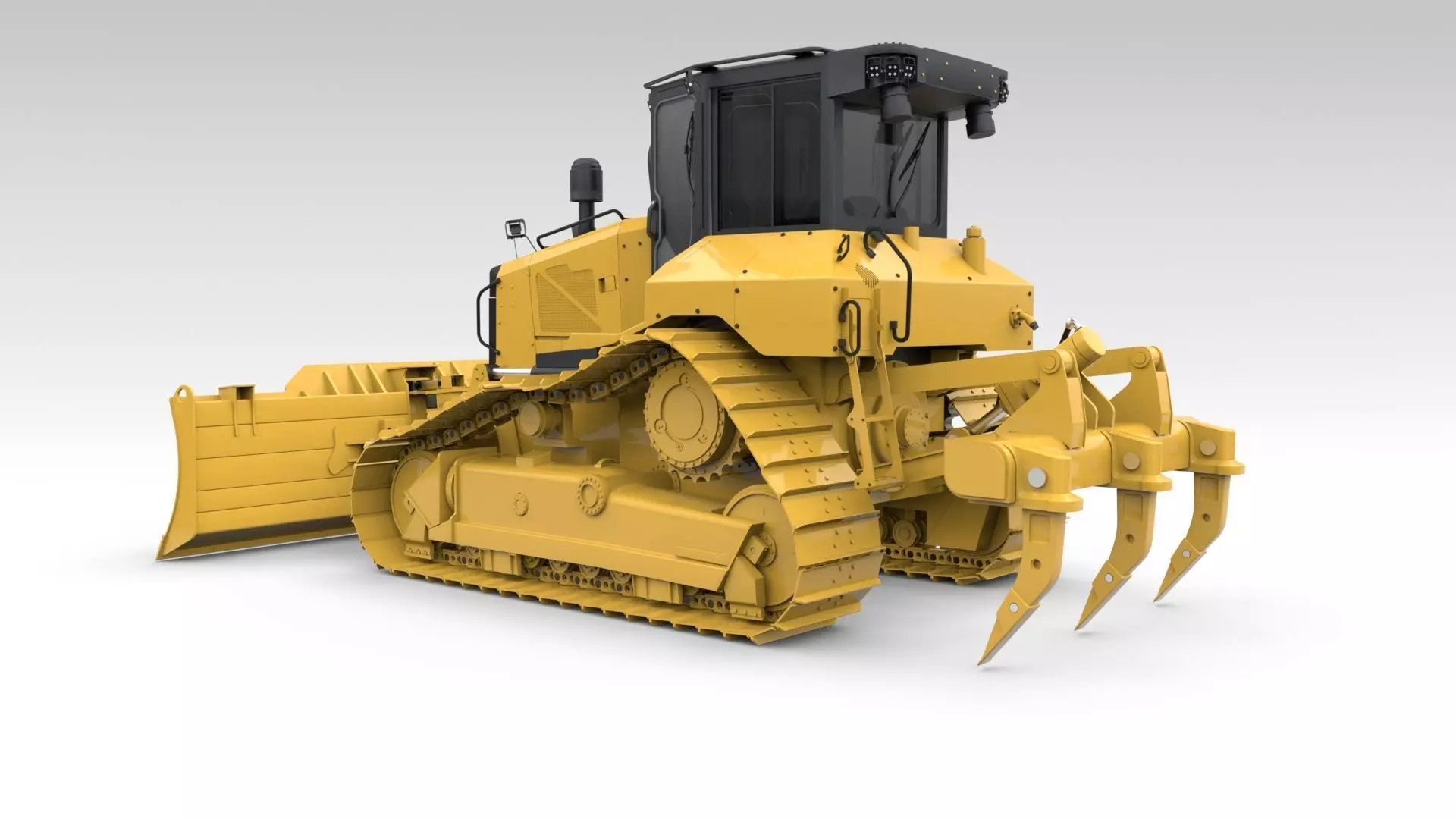 Medium Bulldozer 1 3D model_3