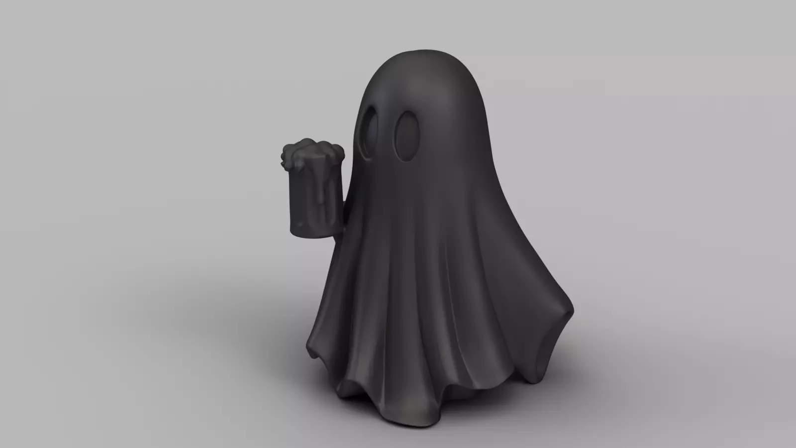 Funny Halloween Ghost Figurine Pack 3D print model_14
