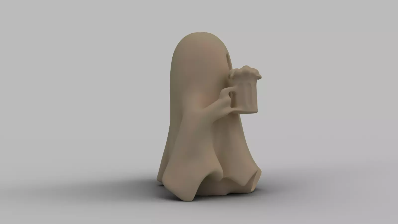 Funny Halloween Ghost Figurine Pack 3D print model_13