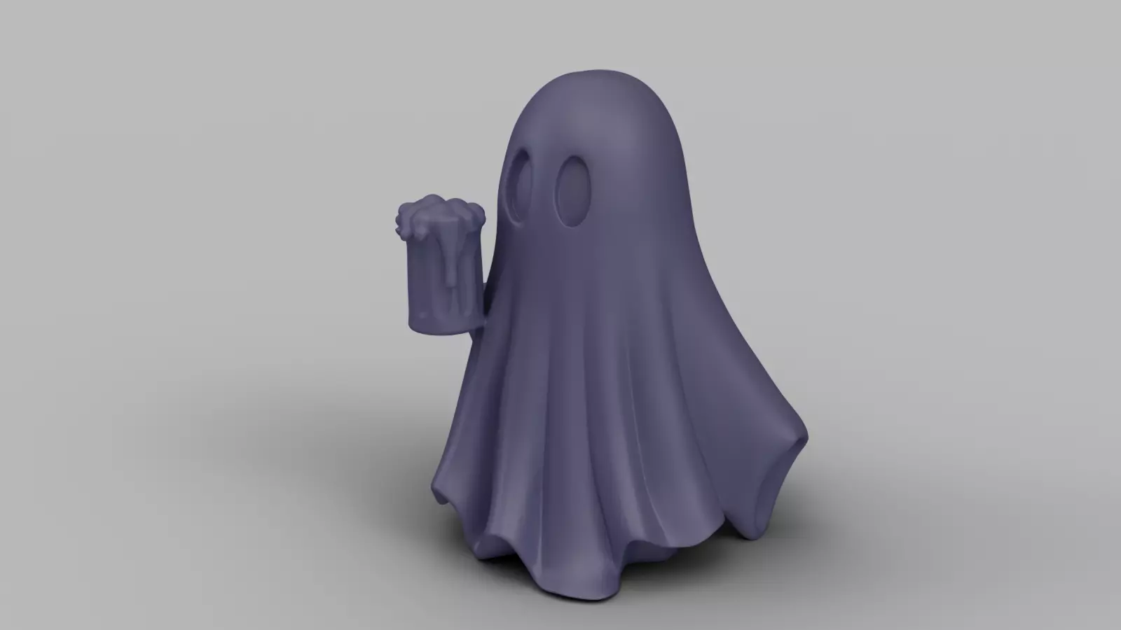 Funny Halloween Ghost Figurine Pack 3D print model_17