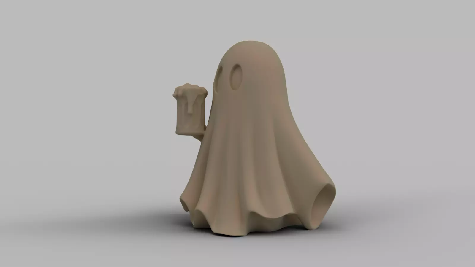Funny Halloween Ghost Figurine Pack 3D print model_15