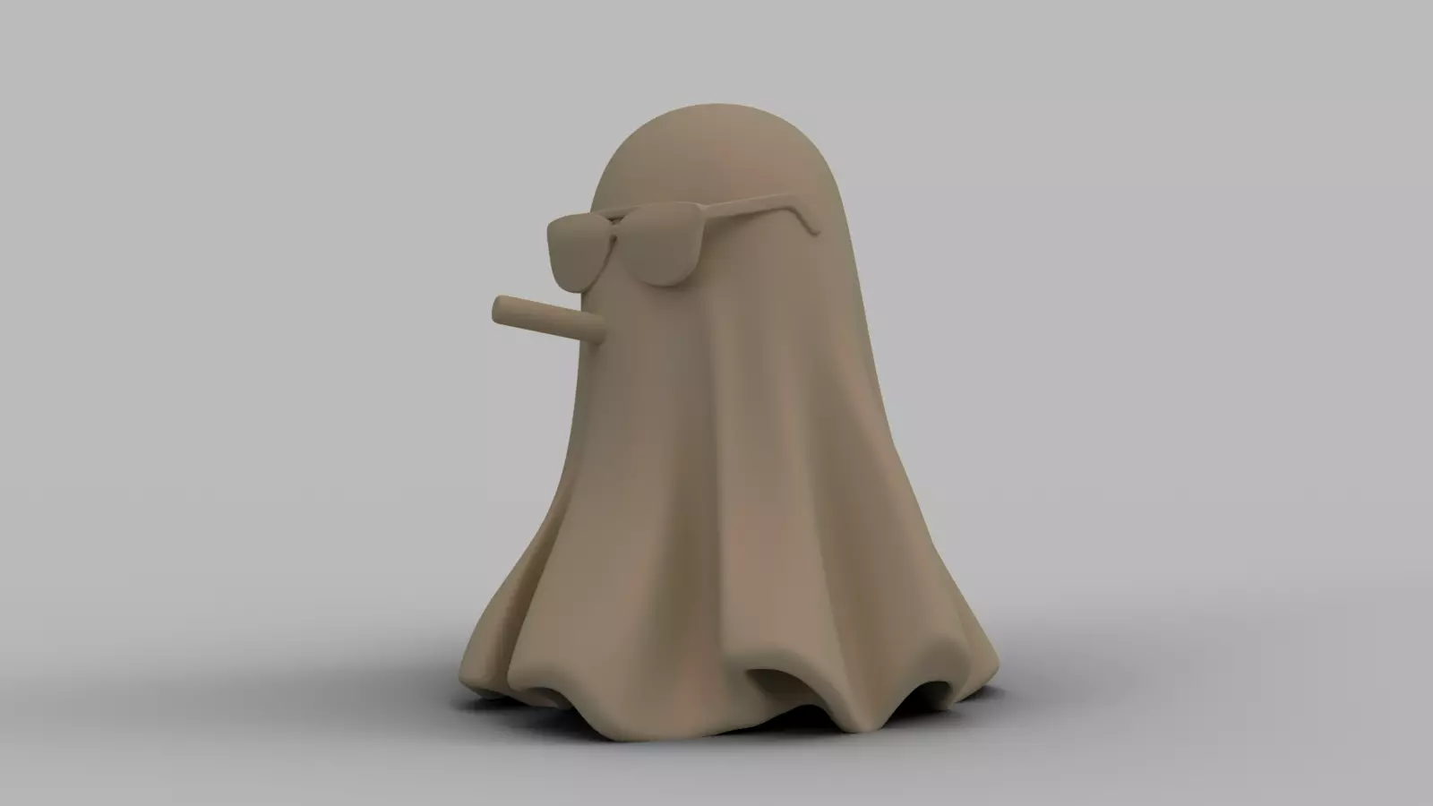 Funny Halloween Ghost Figurine Pack 3D print model_9