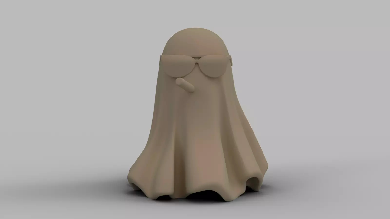 Funny Halloween Ghost Figurine Pack 3D print model_11