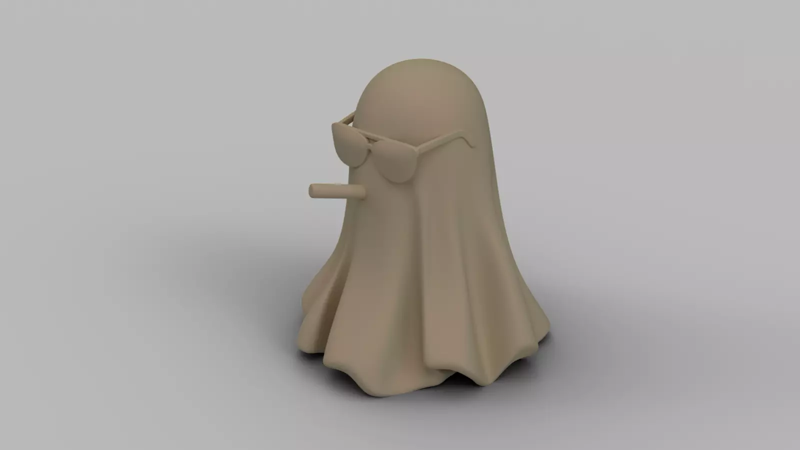 Funny Halloween Ghost Figurine Pack 3D print model_2