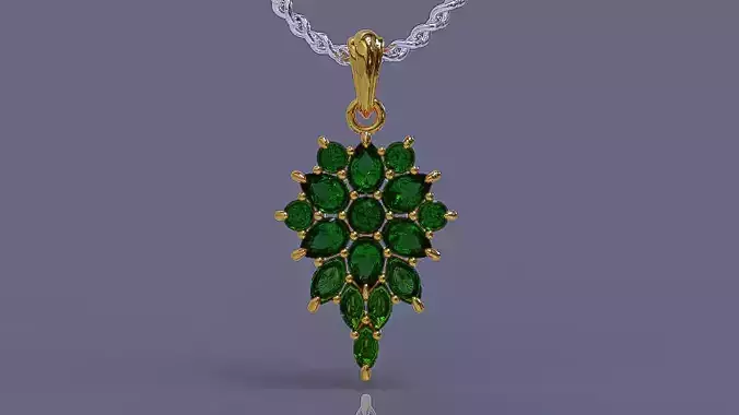 Prong set multi shaped gemstones necklace