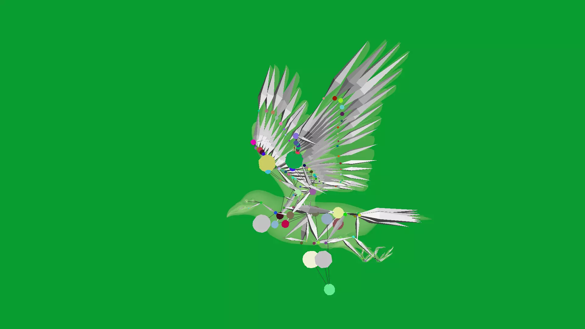 European Common Raven Bird Low-poly 3D model_31