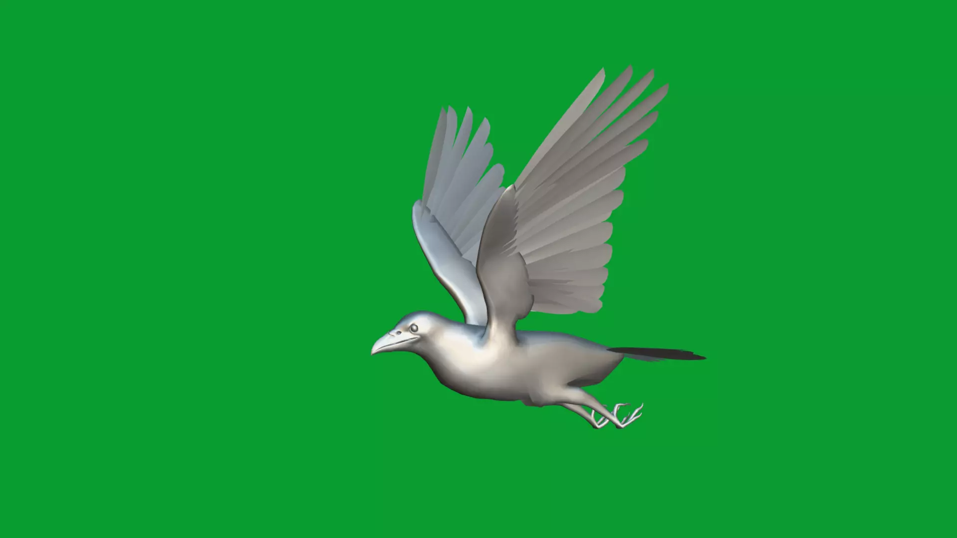 European Common Raven Bird Low-poly 3D model_8