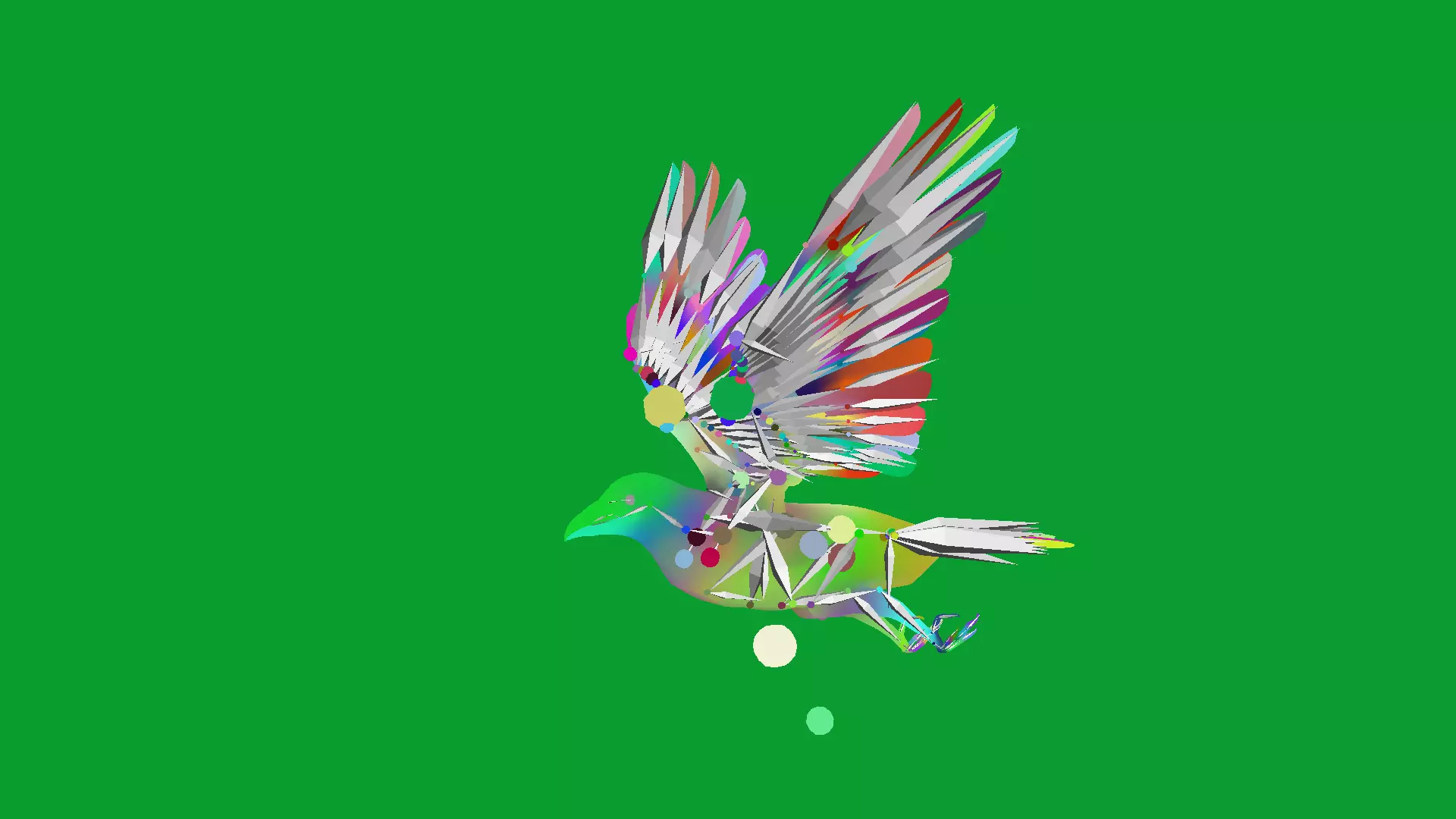 European Common Raven Bird Low-poly 3D model_24