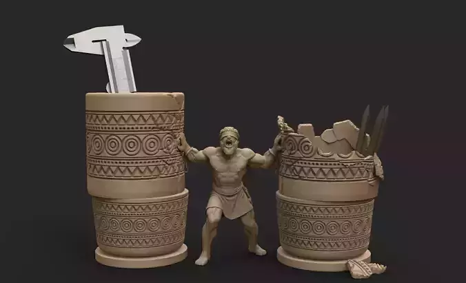 Samson vs Dagon Desk Organizer