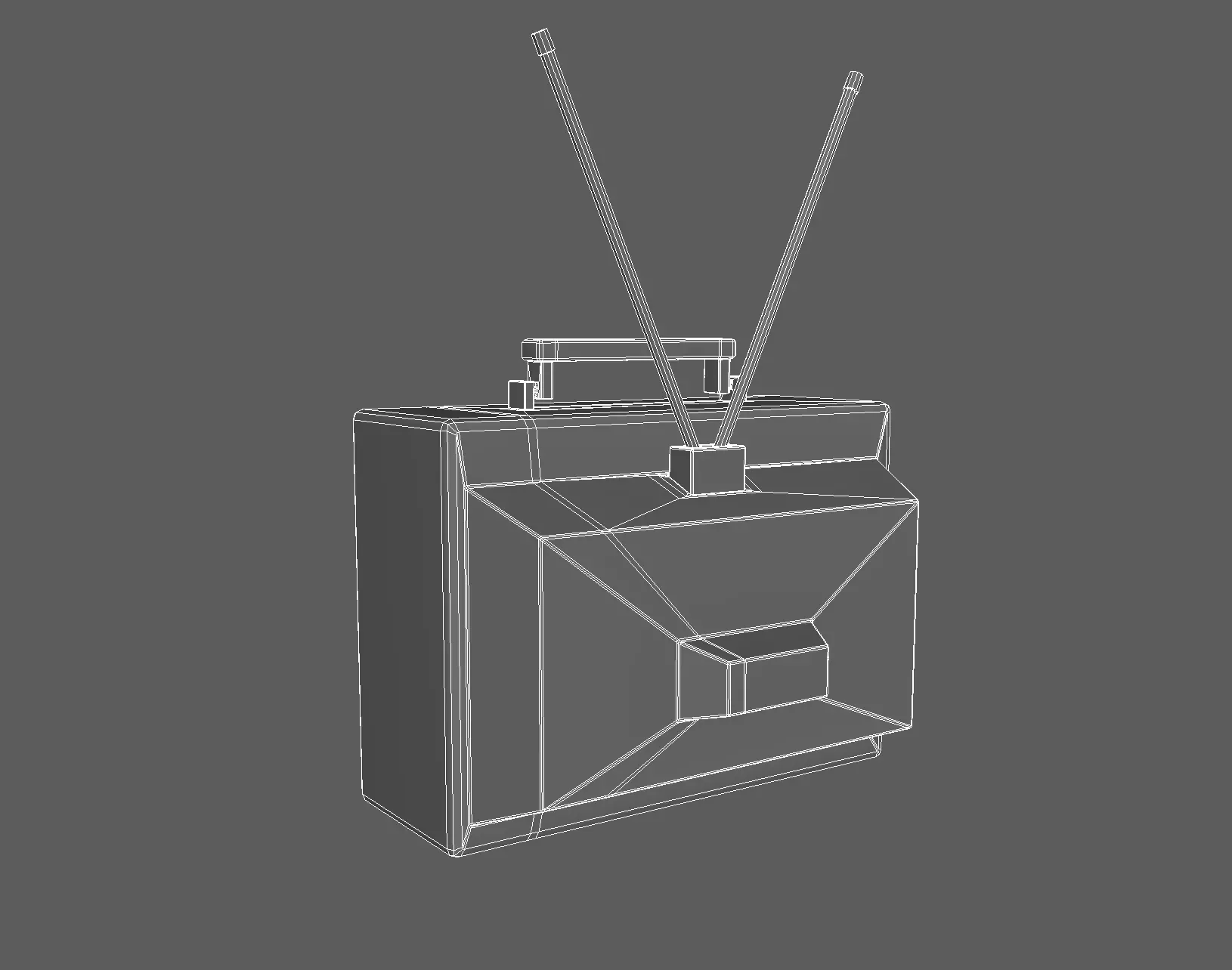 Vintage Television Retro TV 3D Model Maya and Substance Textured Low-poly 3D model_5