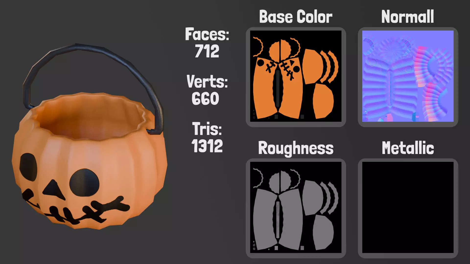 Halloween Pack Low-poly 3D model_8