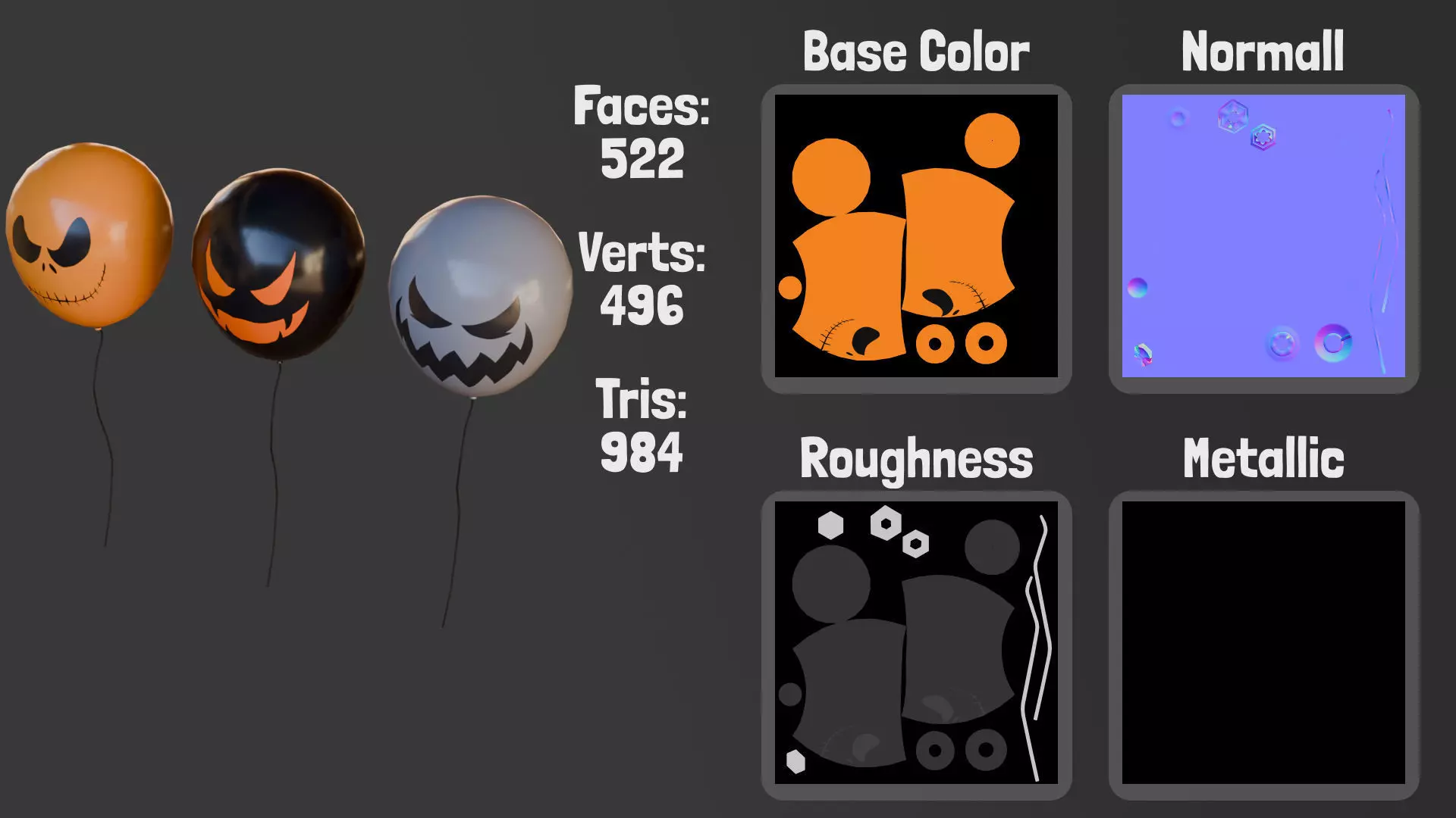 Halloween Pack Low-poly 3D model_7