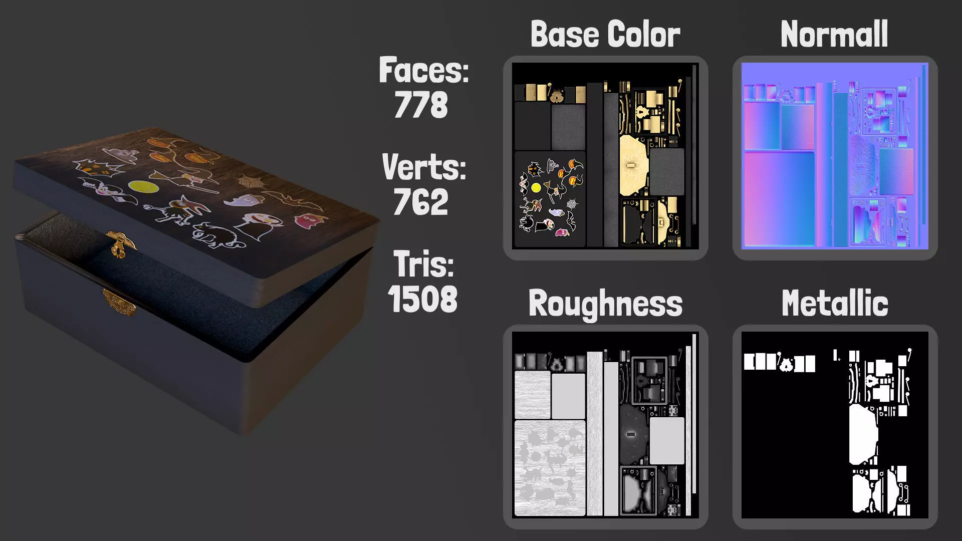 Halloween Pack Low-poly 3D model_9