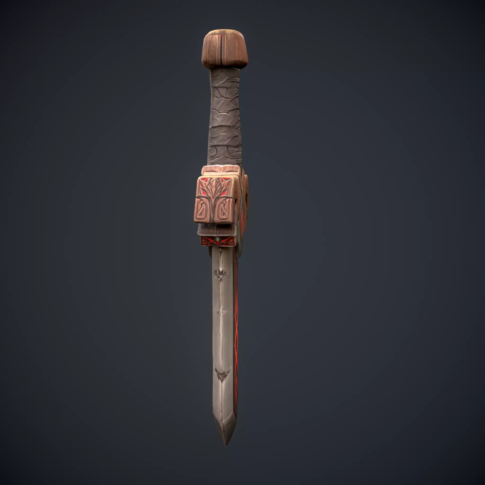 Ember Blade Sword  Low-poly 3D model_2