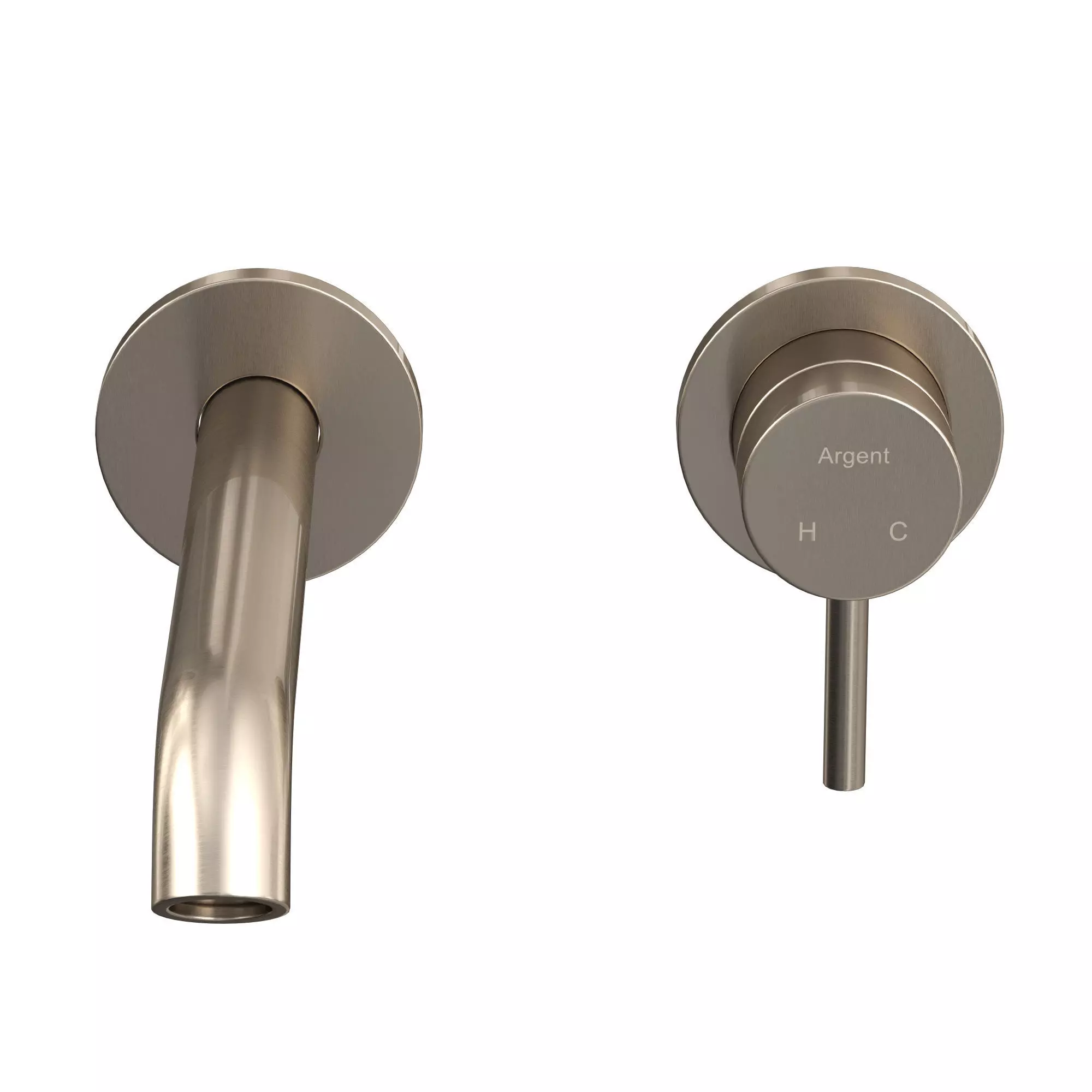 Grace 2 Wall Mounted Basin Mixer Trim Set 3D model_1