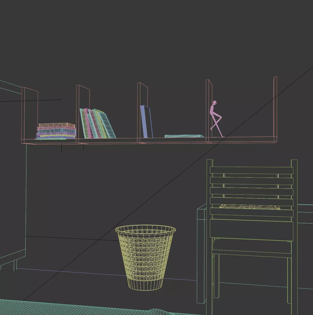 modern little bedroom 3D model_4