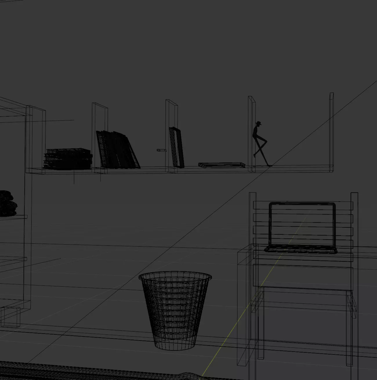 modern little bedroom 3D model_3