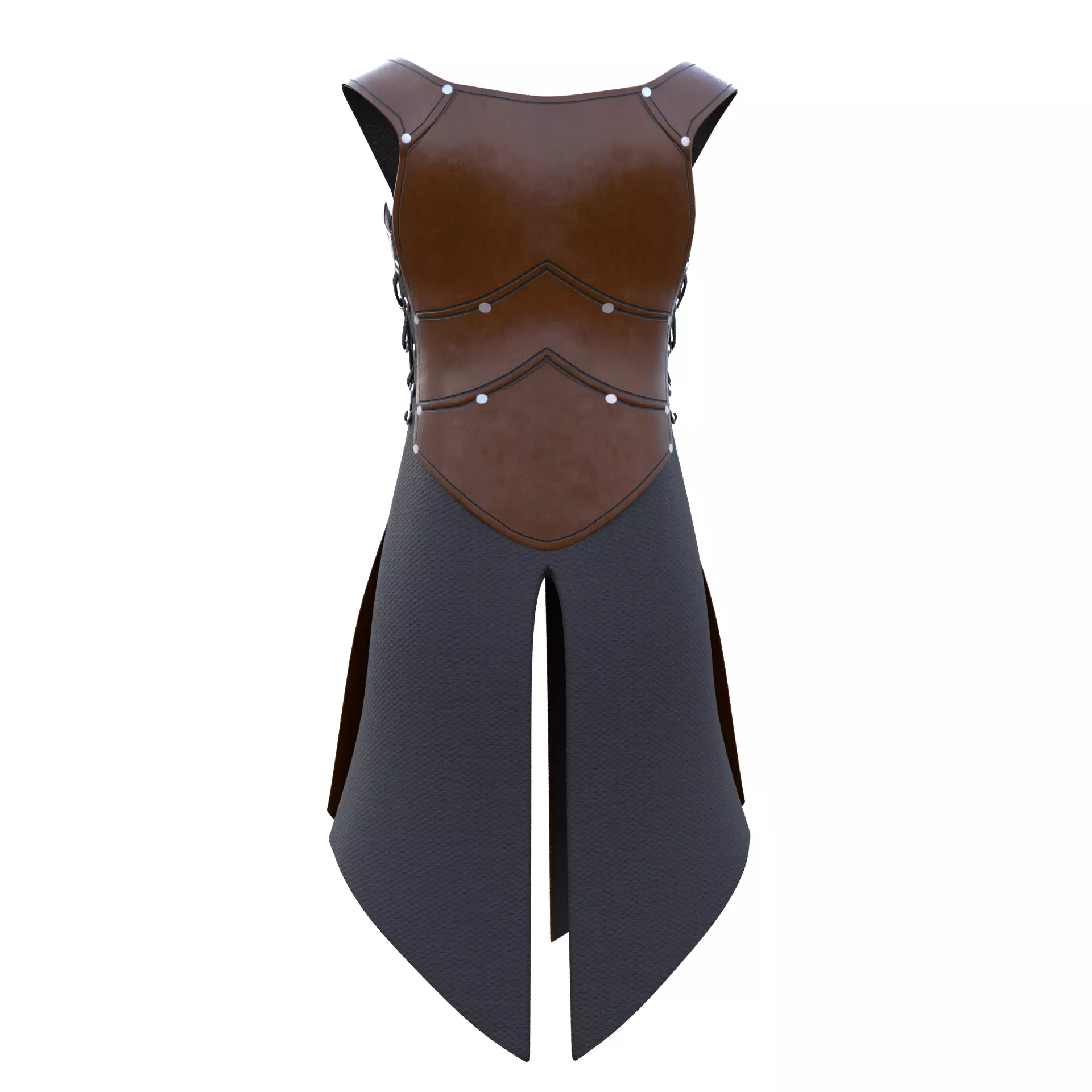 Leather Warrior Armor Game Ready PBR 3D Asset Low Poly Blender Low-poly 3D model_6