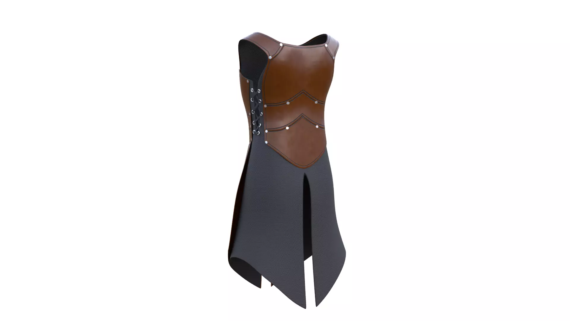 Leather Warrior Armor Game Ready PBR 3D Asset Low Poly Blender Low-poly 3D model_33