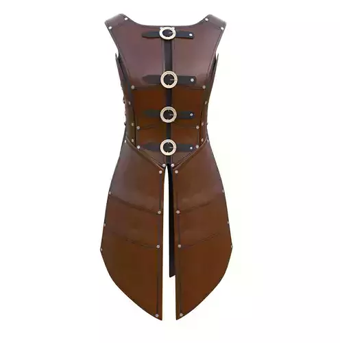 Leather Warrior Armor Game Ready PBR 3D Asset Low Poly Blender 