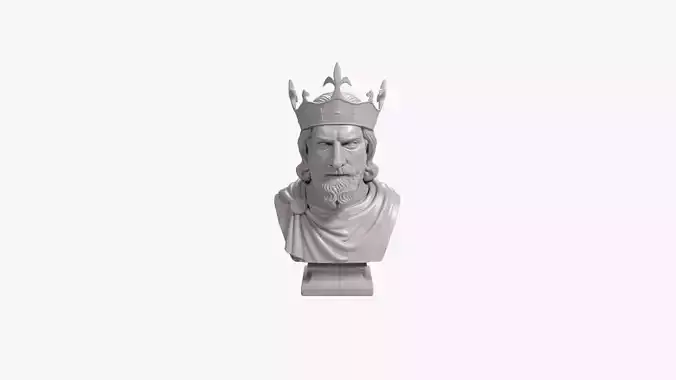 Alfred the Great Bust Sculpture 3D Printable STL File