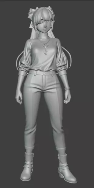 Setsuna Meiou Sailor Pluto Inspired Figurine 3D print model_1