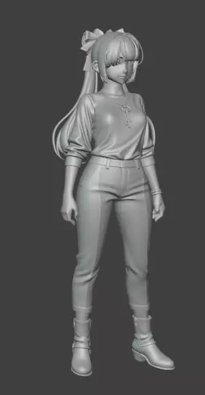 Setsuna Meiou Sailor Pluto Inspired Figurine 3D print model_4