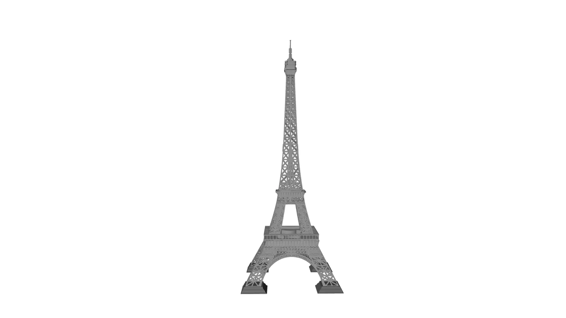 Eiffel Tower High detailed 3D model_5