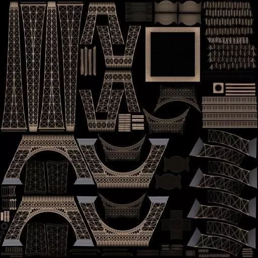 Eiffel Tower High detailed 3D model_12