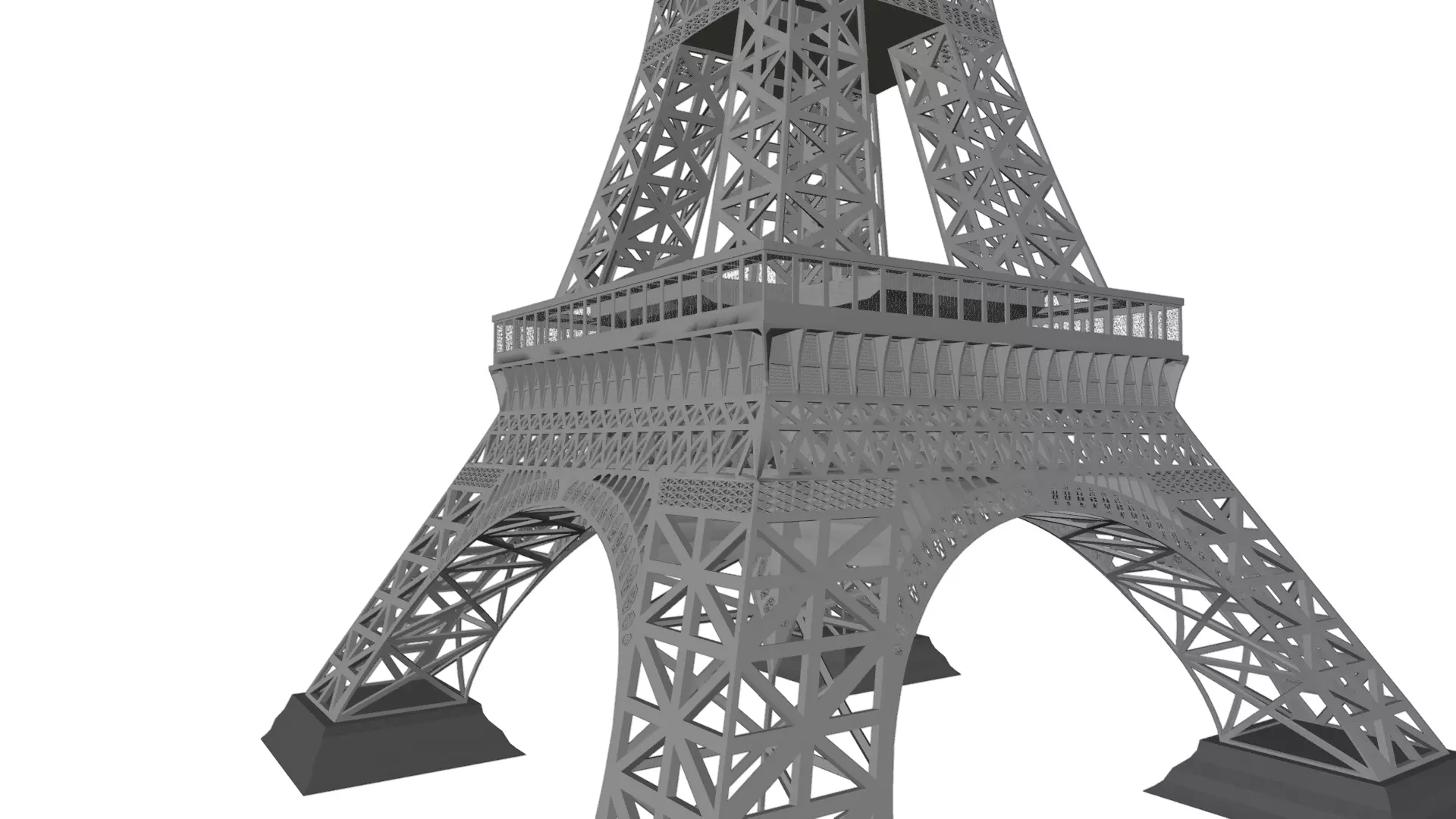 Eiffel Tower High detailed 3D model_9