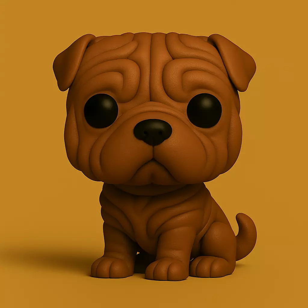 Shar Pei Pop STL 3D print model_0
