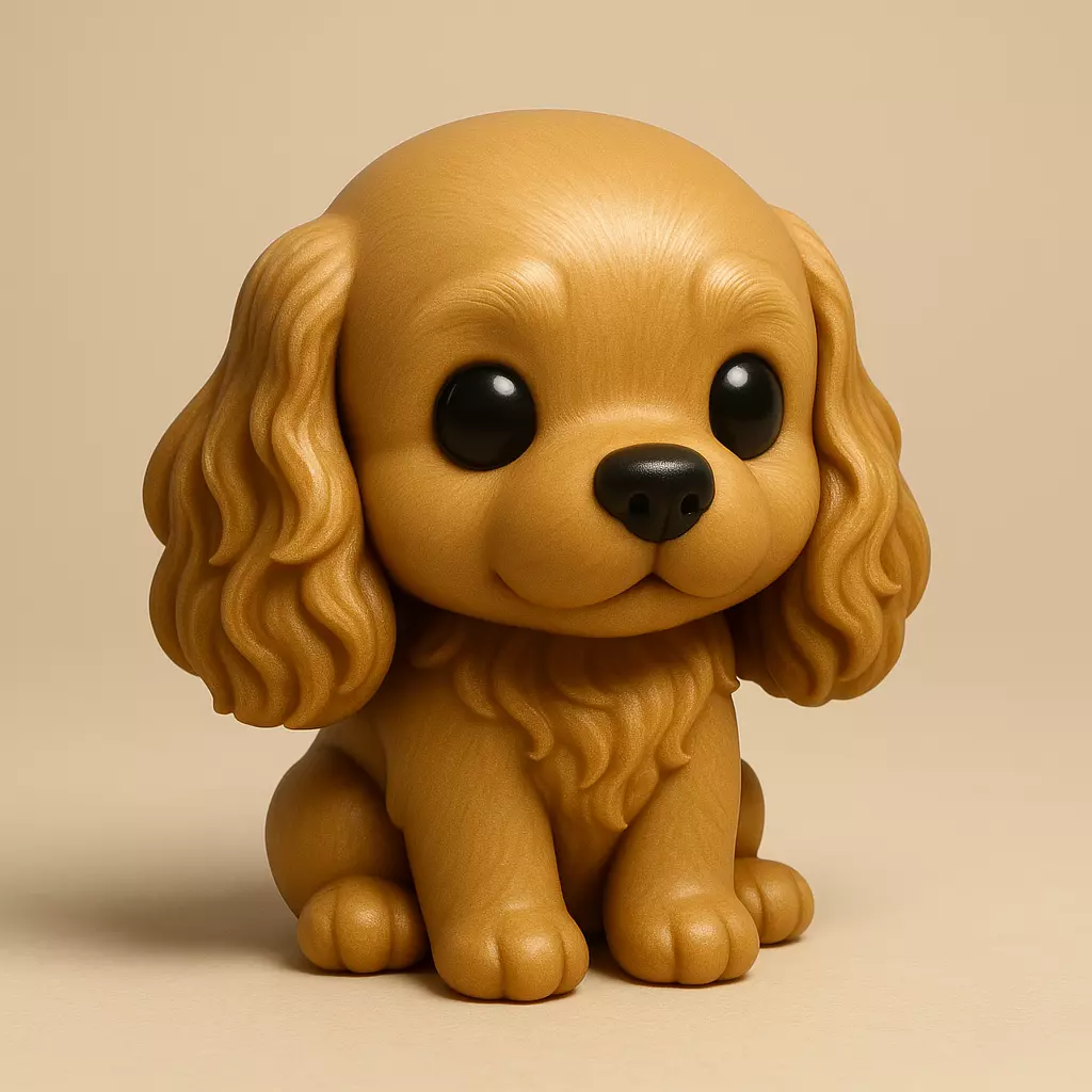 Chibi Cocker Dorado STL 3D print model