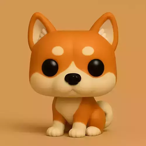 Akita Inu Pop STL 3D print model