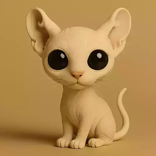 Elf Cat Chibi STL