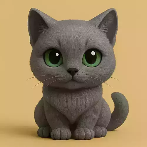 Azul Ruso Chibi STL 3D print model