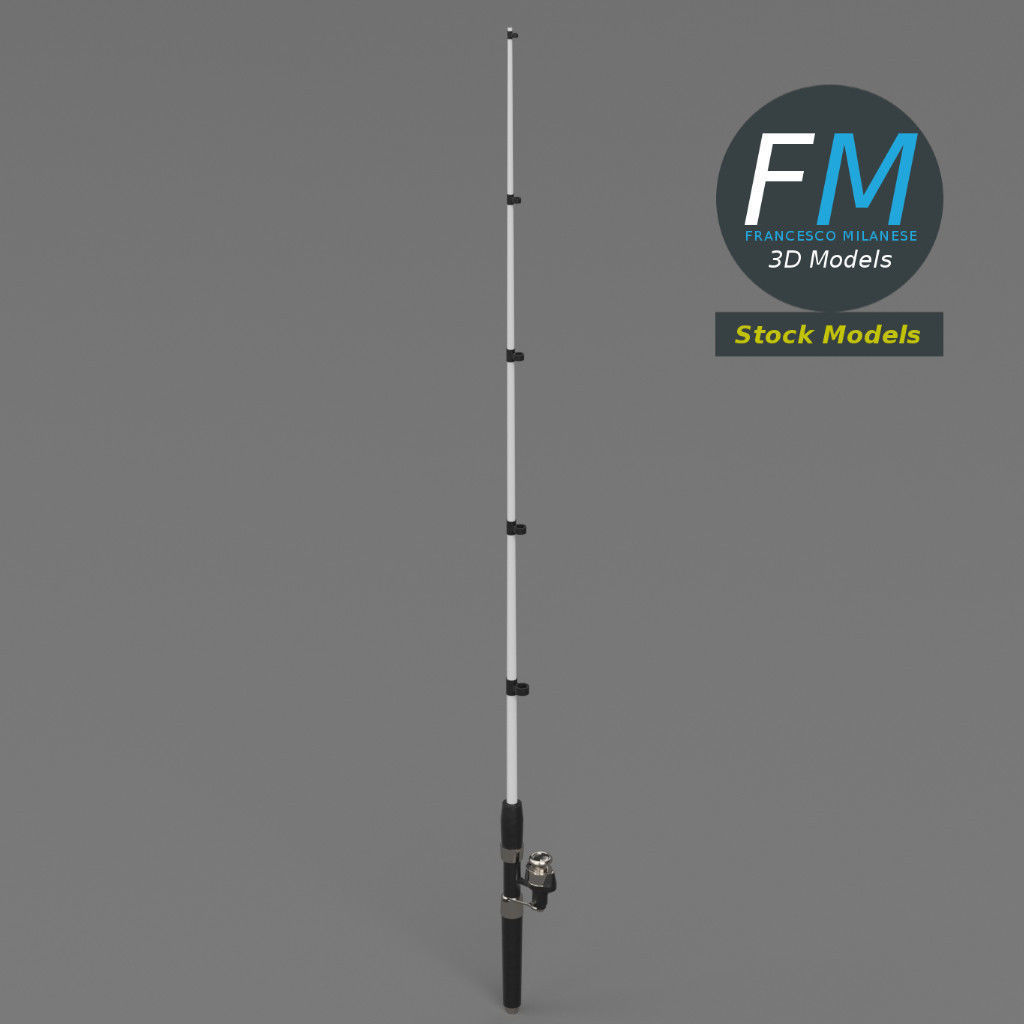Fishing rod 3D model_2