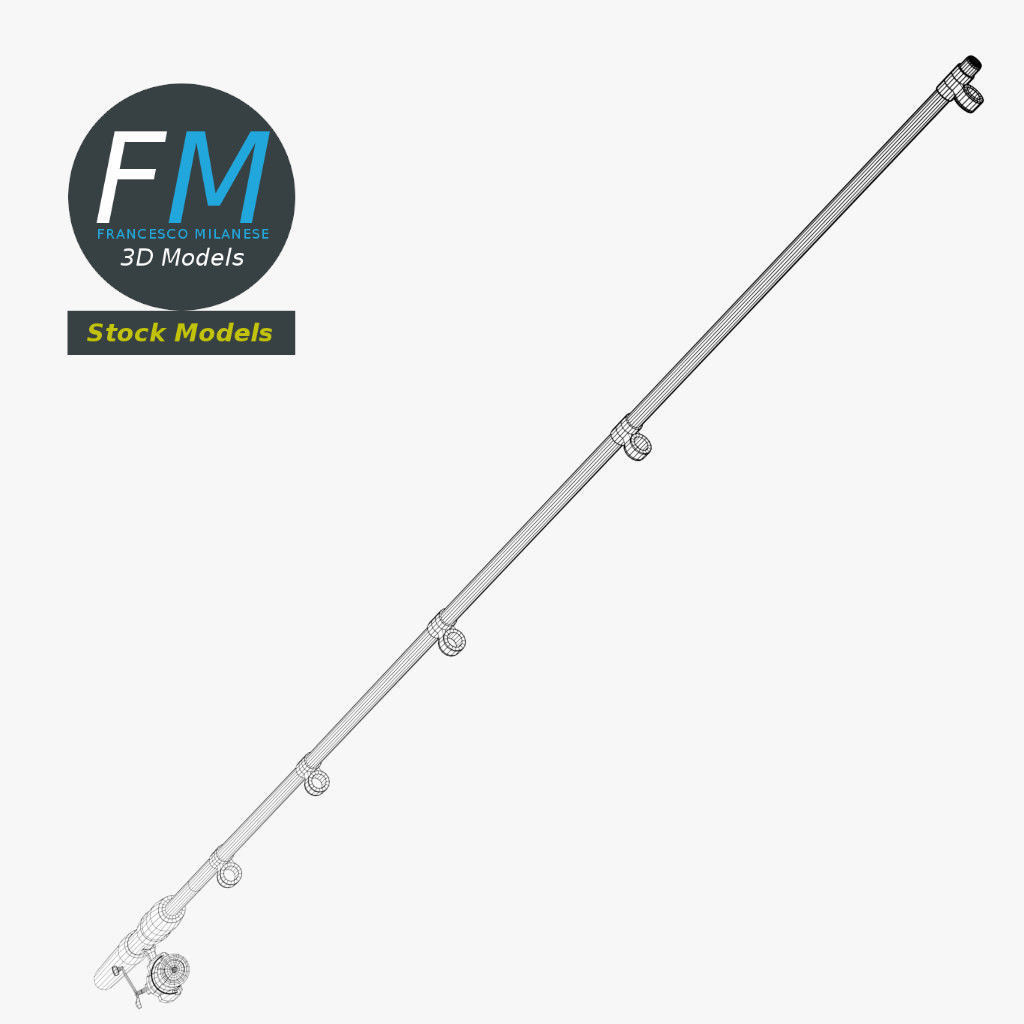 Fishing rod 3D model_7