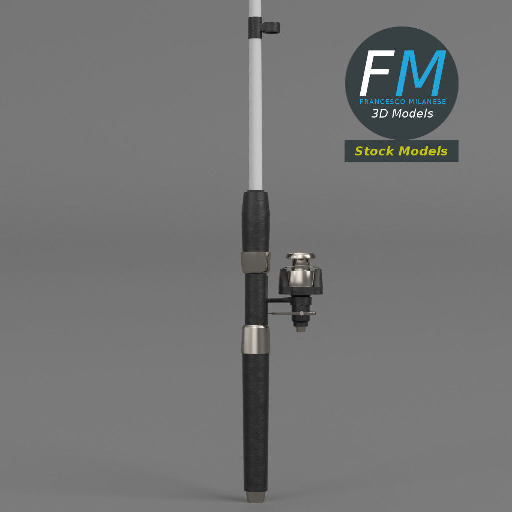 Fishing rod 3D model_3