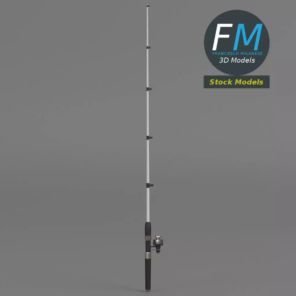 Fishing rod 3D model_0