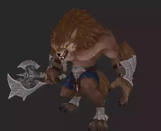 Werewolf Warrior Monster Animated