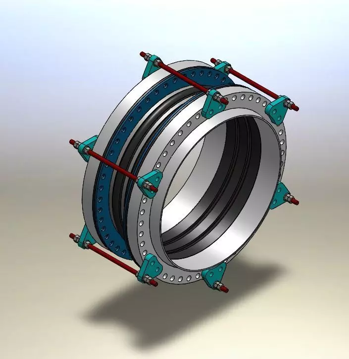 Rubber expansion joint  3D model_0
