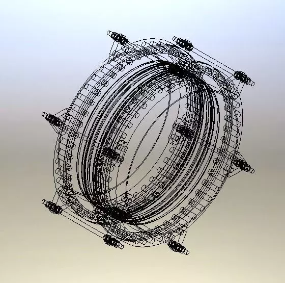 Rubber expansion joint  3D model_1
