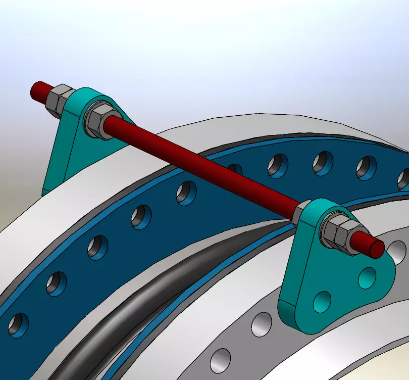 Rubber expansion joint  3D model_5