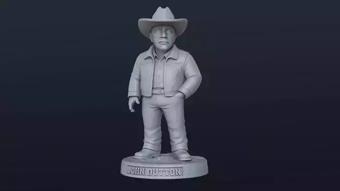 John Dutton Chibi STL 3D Print Collectible