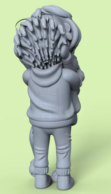 DANDADAN MOMO AND OKARUN KISS MEME-PARTS AND COMPLETE 3D print model_10