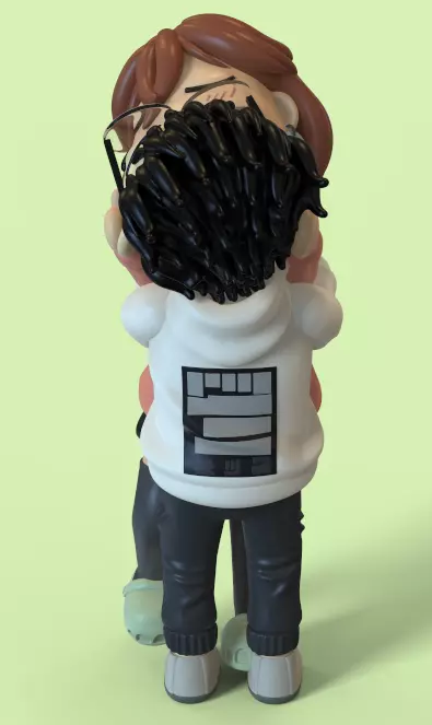 DANDADAN MOMO AND OKARUN KISS MEME-PARTS AND COMPLETE 3D print model_3