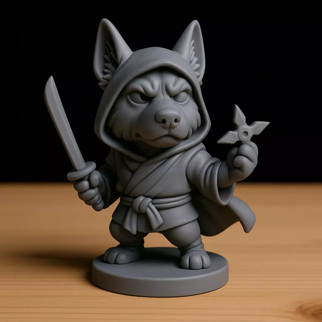 Pastor Belga Ninja STL 3D print model_0