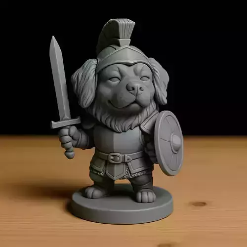 Golden Retriever Guerrero Troyano  STL