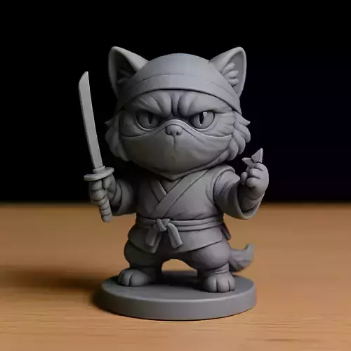 Gato Persa Ninja STL
