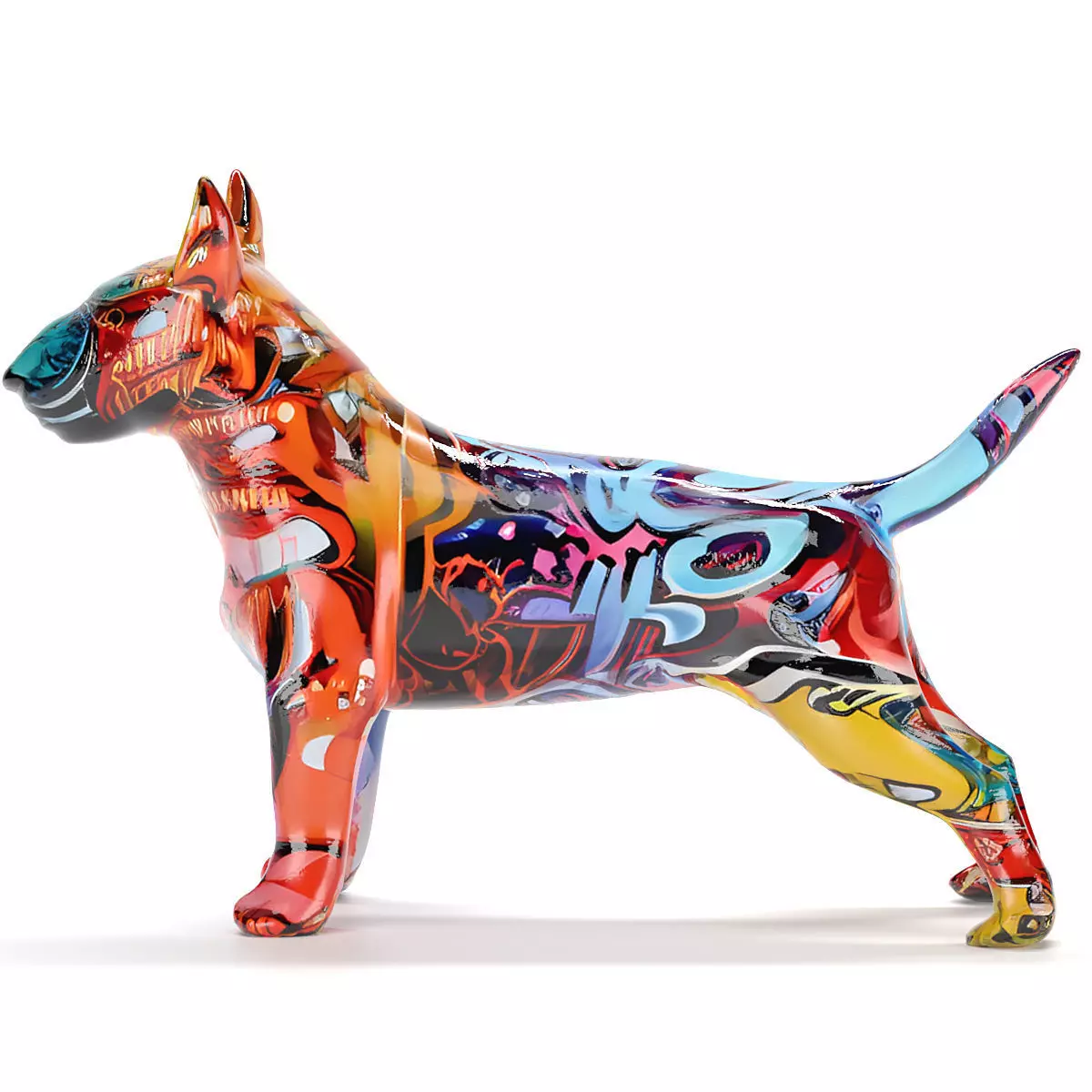 Graffiti dog 3D model_1